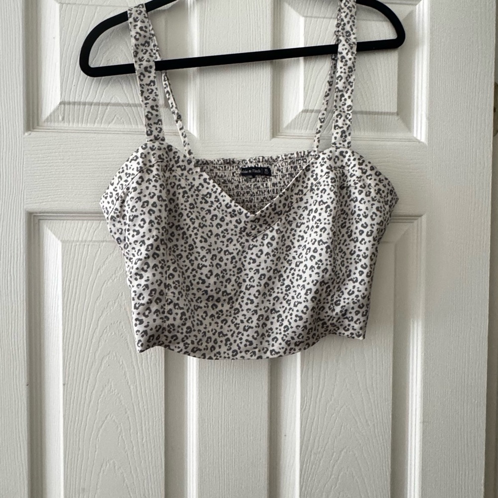 Abercrombie and Fitch Women's Leopard Print Crop Top